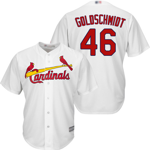 Cardinals #46 Paul Goldschmidt White New Cool Base Stitched Baseball Jersey Cardinals #46 Paul Goldschmidt White New Cool Base Stitched Baseball Jersey