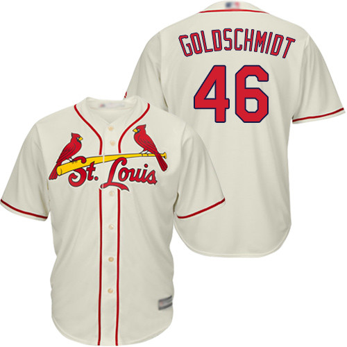 Cardinals #46 Paul Goldschmidt Cream New Cool Base Stitched Baseball Jersey Cardinals #46 Paul Goldschmidt Cream New Cool Base Stitched Baseball Jersey