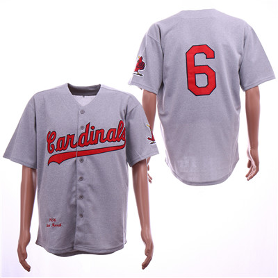 Cardinals #6 Stan Musial Gray 1956 Cooperstown Collection Jersey Cardinals #6 Stan Musial Gray 1956 Cooperstown Collection Jersey