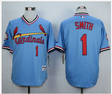 Men's St. Louis Cardinals Ozzie Smith Light Blue Authentic Jersey