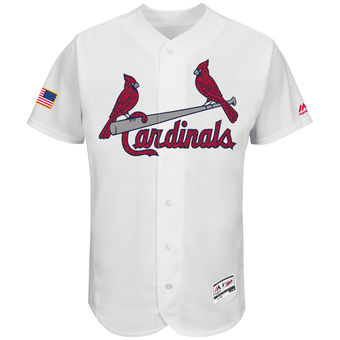 St. Louis Cardinals Majestic Fashion Stars & Stripes FlexBase Jersey - White St. Louis Cardinals Majestic Fashion Stars & Stripes FlexBase Jersey - White
