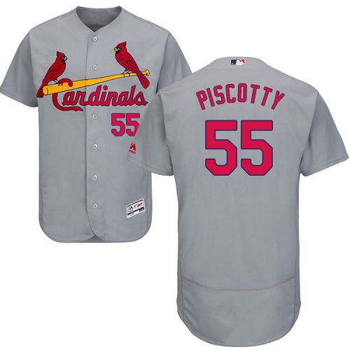 Cardinals #55 Stephen Piscotty Grey Flexbase Authentic Collection Stitched MLB Jersey Cardinals #55 Stephen Piscotty Grey Flexbase Authentic Collection Stitched MLB Jersey