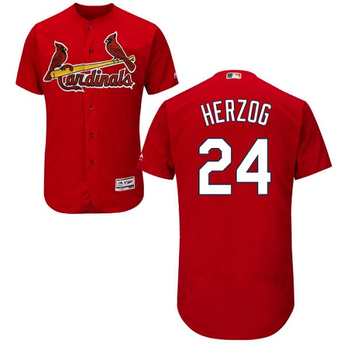 Cardinals #24 Whitey Herzog Red Flexbase Authentic Collection Stitched MLB Jersey Cardinals #24 Whitey Herzog Red Flexbase Authentic Collection Stitched MLB Jersey