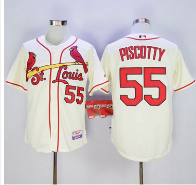 Cardinals #55 Stephen Piscotty Cream Cool Base Stitched MLB Jersey Cardinals #55 Stephen Piscotty Cream Cool Base Stitched MLB Jersey