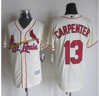 St. Louis Cardinals #13 Matt Carpenter Cream New Cool Base Stitched Baseball Jersey St. Louis Cardinals #13 Matt Carpenter Cream New Cool Base Stitched Baseball Jersey