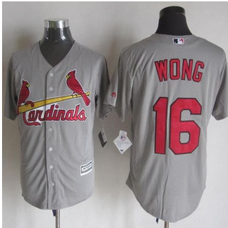 St. Louis Cardinals #16 Kolten Wong Grey New Cool Base Stitched Baseball Jersey St. Louis Cardinals #16 Kolten Wong Grey New Cool Base Stitched Baseball Jersey
