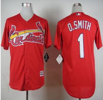 St. Louis Cardinals #1 Ozzie Smith Red Cool Base Stitched Baseball Jersey St. Louis Cardinals #1 Ozzie Smith Red Cool Base Stitched Baseball Jersey