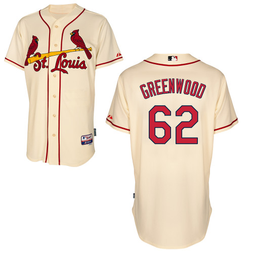 St.Louis Cardinals #62 Greenwood Beige Baseball Jersey