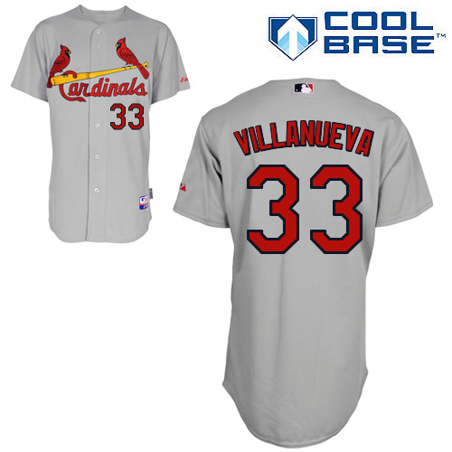 St.Louis Cardinals #33 Villanueva Gray Baseball Jersey