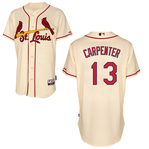 St.Louis Cardinals #13 Carpenter Beige Baseball Jersey