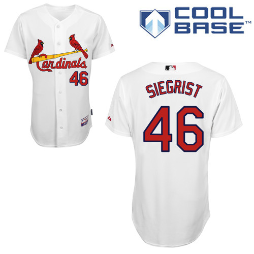 St.Louis Cardinals #46 Siegrist White Baseball Jersey