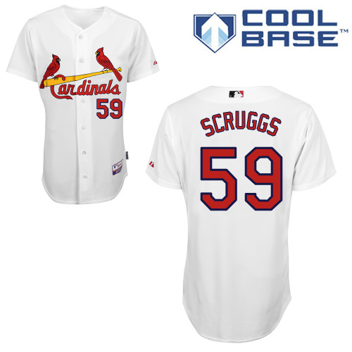 St.Louis Cardinals #59 Scruggs White Baseball Jersey