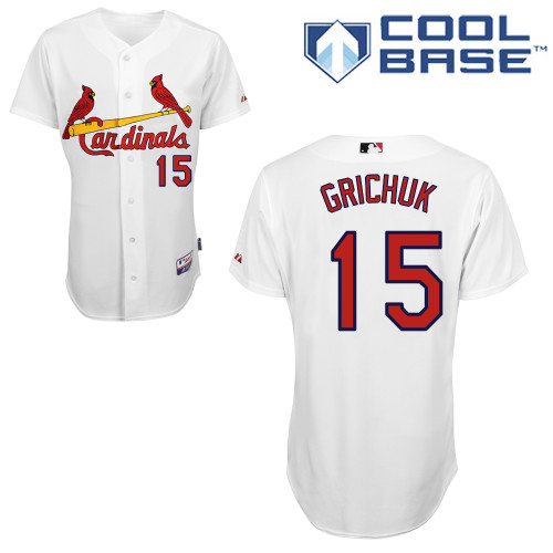 St.Louis Cardinals #15 Grichuk White Baseball Jersey