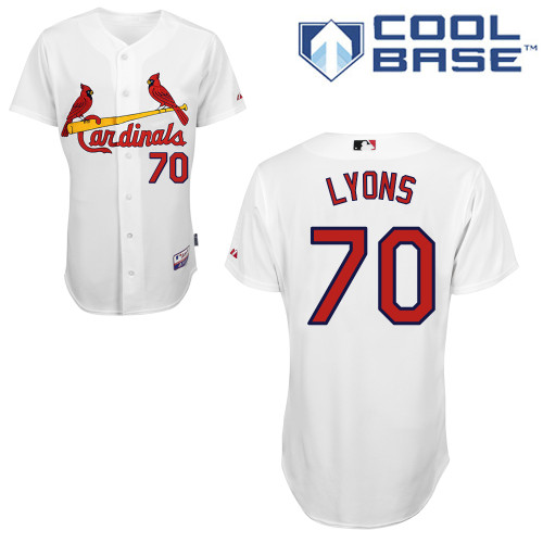 St.Louis Cardinals #70 Lyons White Baseball Jersey