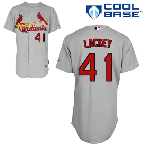 St.Louis Cardinals #41 Lackey Gray Baseball Jersey