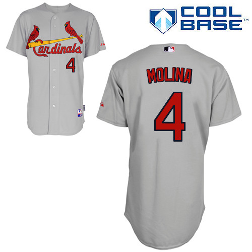 St.Louis Cardinals #4 Molina Gray Baseball Jersey