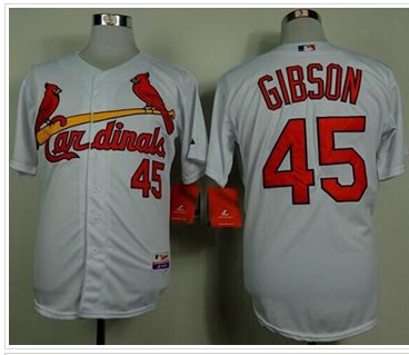 St. Louis Cardinals #45 Bob Gibson White Cool Base Baseball Jersey St. Louis Cardinals #45 Bob Gibson White Cool Base Baseball Jersey