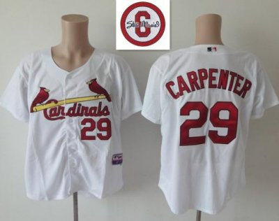St.Louis Cardinals 29 Chris Carpenter White Cool Base MLB Jersey 6# Patch St.Louis Cardinals 29 Chris Carpenter White Cool Base MLB Jersey 6# Patch