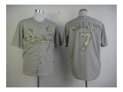 mlb jerseys st.louis cardinals #7 holliday grey(number camo) mlb jerseys st.louis cardinals #7 holliday grey(number camo)