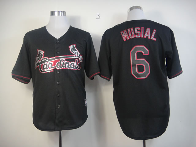 MLB St.Louis Cardinals 6 musial Black Fashion Jerseys MLB St.Louis Cardinals 6 musial Black Fashion Jerseys
