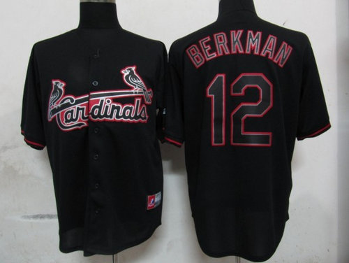 MLB St.Louis Cardinals 12 Berkman Black Fashion Jerseys MLB St.Louis Cardinals 12 Berkman Black Fashion Jerseys