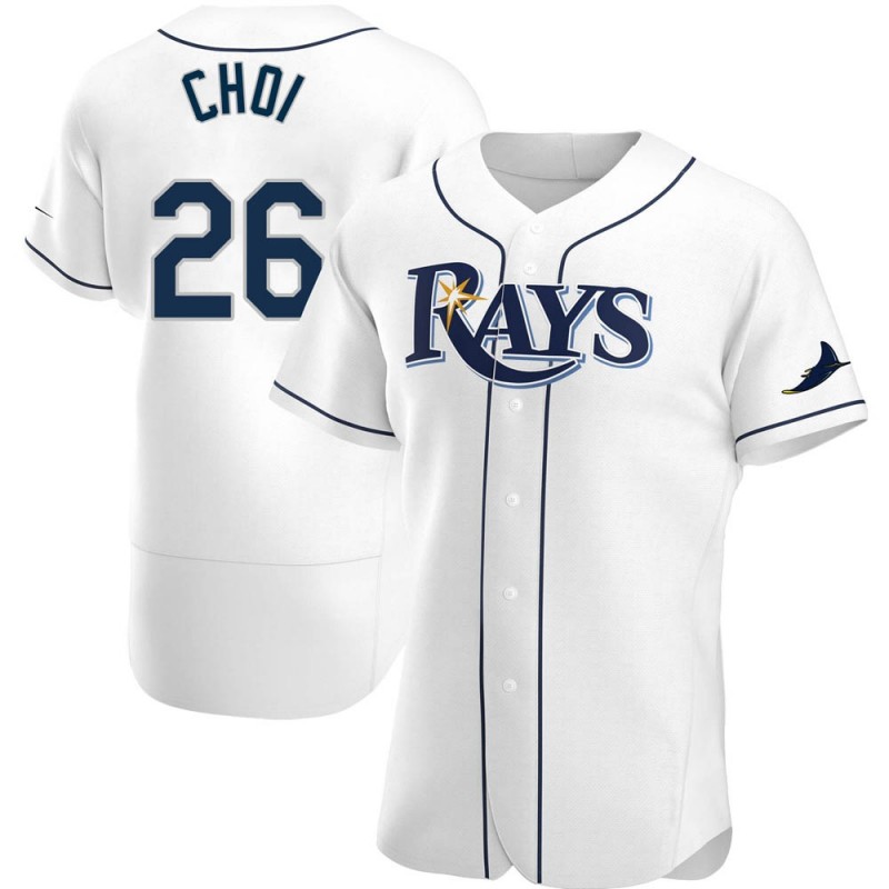Men's Tampa Bay Rays #26 Ji-Man Choi White Home Nike Jersey Men's Tampa Bay Rays #26 Ji-Man Choi White Home Nike Jersey