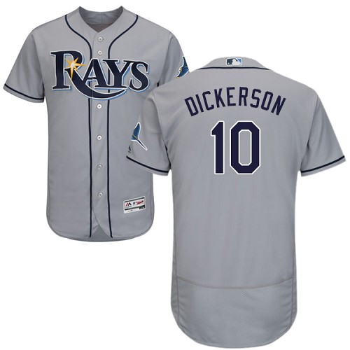 Rays #10 Corey Dickerson Grey Flexbase Authentic Collection Stitched MLB Jersey Rays #10 Corey Dickerson Grey Flexbase Authentic Collection Stitched MLB Jersey