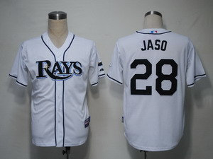 Tampa Bay Rays 28 Jaso White Cool Base Tampa Bay Rays 28 Jaso White Cool Base