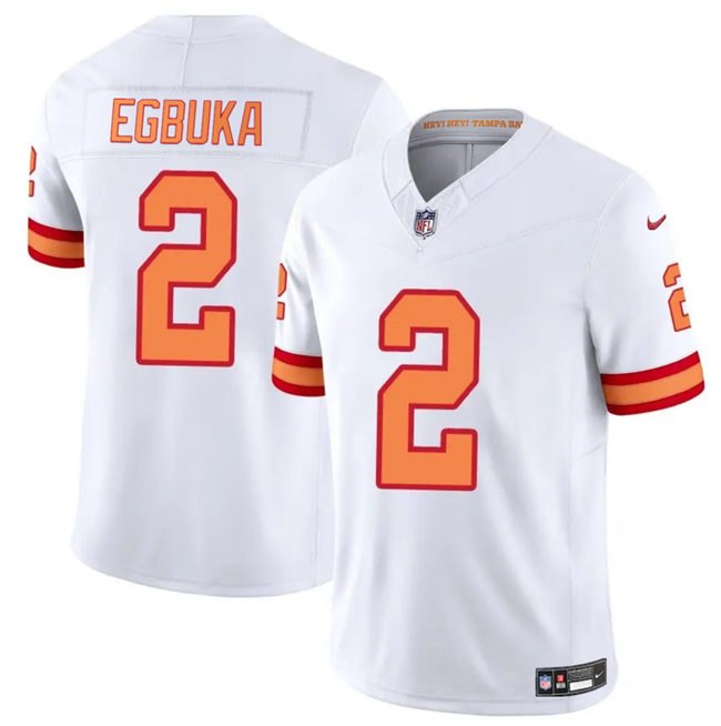 Men's Tampa Bay Buccaneers #2 Emeka Egbuka White 2025 F.U.S.E. Vapor Limited Stitched Jersey Men's Tampa Bay Buccaneers #2 Emeka Egbuka White 2025 F.U.S.E. Vapor Limited Stitched Jersey