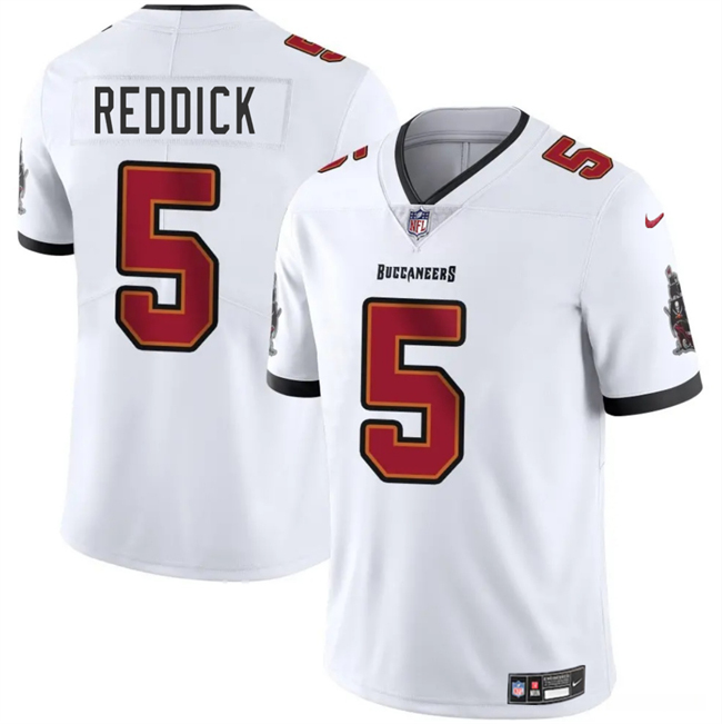 Men's Tampa Bay Buccaneers #5 Haason Reddick White Vapor Limited Stitched Jersey Men's Tampa Bay Buccaneers #5 Haason Reddick White Vapor Limited Stitched Jersey