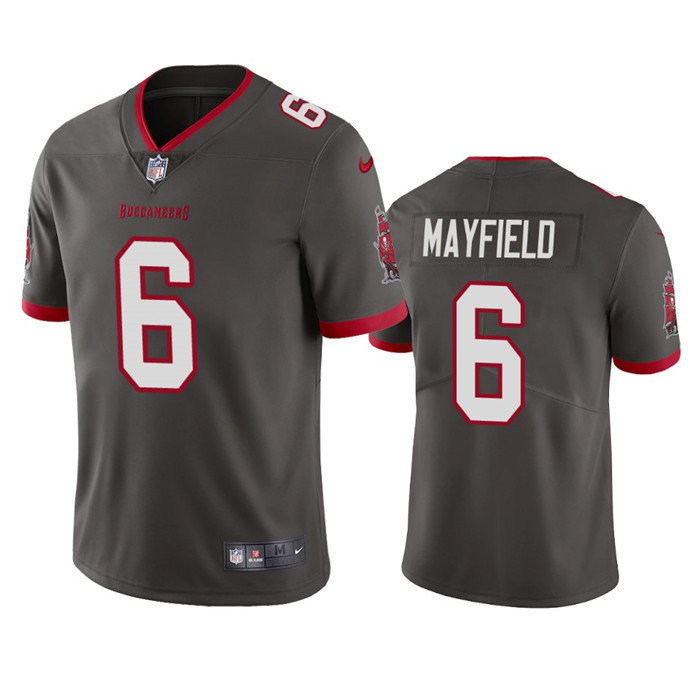 Men's Tampa Bay Buccaneers #6 Baker Mayfield Grey Vapor Untouchable Limited Stitched Jersey Men's Tampa Bay Buccaneers #6 Baker Mayfield Grey Vapor Untouchable Limited Stitched Jersey
