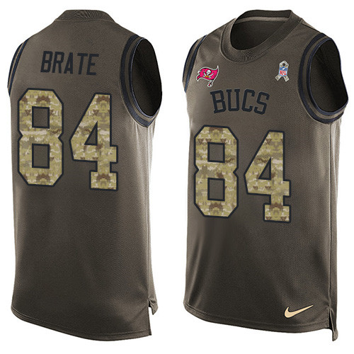 Nike Buccaneers #84 Cameron Brate Green Men's Stitched NFL Limited Salute To Service Tank Top Jersey Nike Buccaneers #84 Cameron Brate Green Men's Stitched NFL Limited Salute To Service Tank Top Jersey