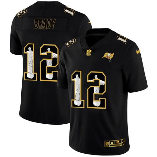 Tampa Bay Buccaneers #12 Tom Brady Men's Nike Carbon Black Vapor Cristo Redentor Limited NFL Jersey