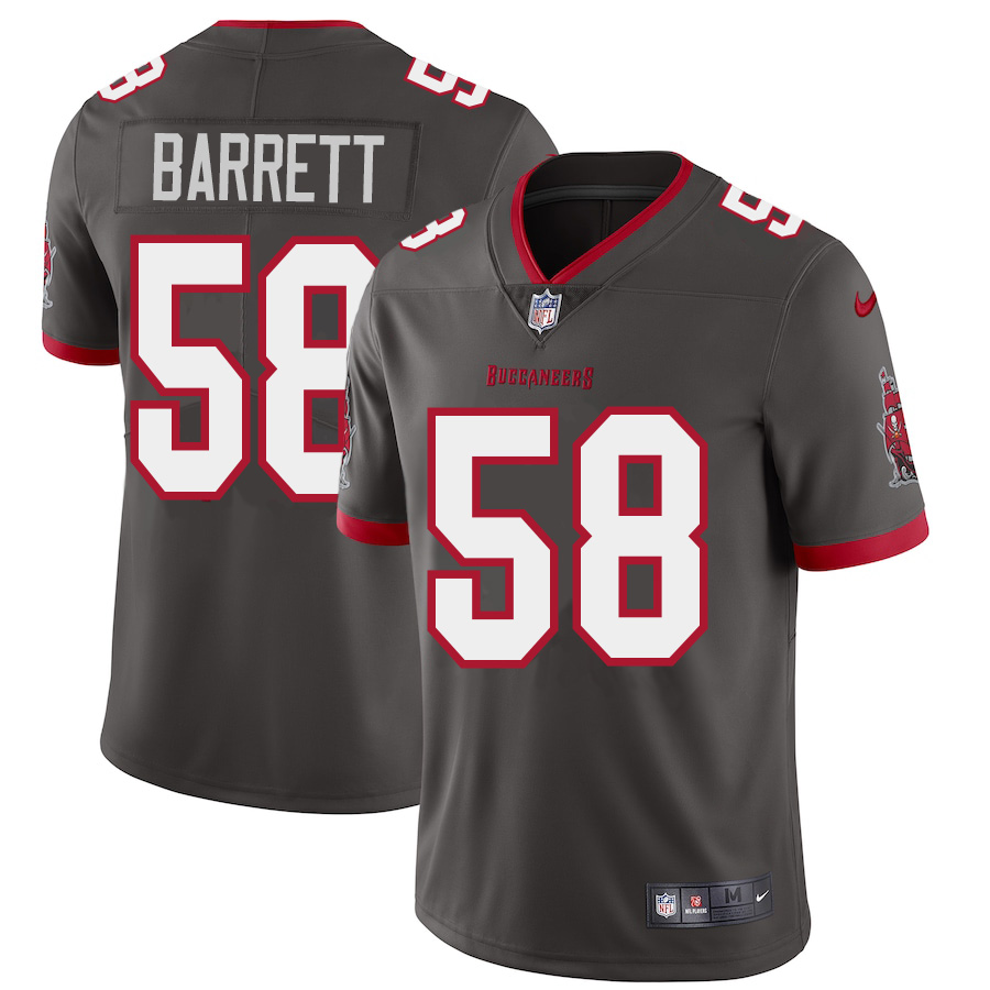 Tampa Bay Buccaneers #58 Shaquil Barrett Men's Nike Pewter Alternate Vapor Limited Jersey