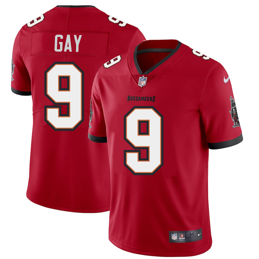 Tampa Bay Buccaneers #9 Matt Gay Men's Nike Red Vapor Limited Jersey Tampa Bay Buccaneers #9 Matt Gay Men's Nike Red Vapor Limited Jersey