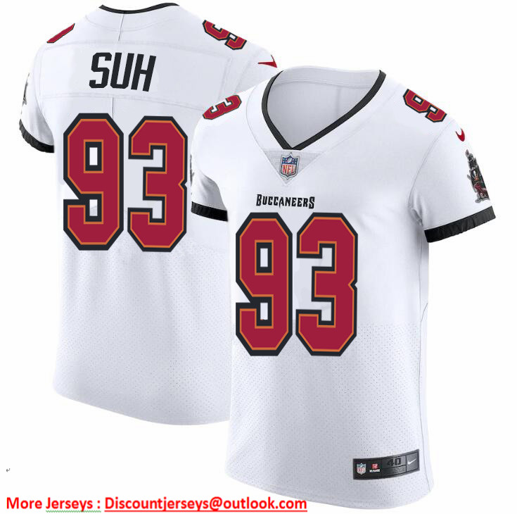 Tampa Bay Buccaneers #93 Ndamukong Suh Men's Nike White Vapor Elite Jersey