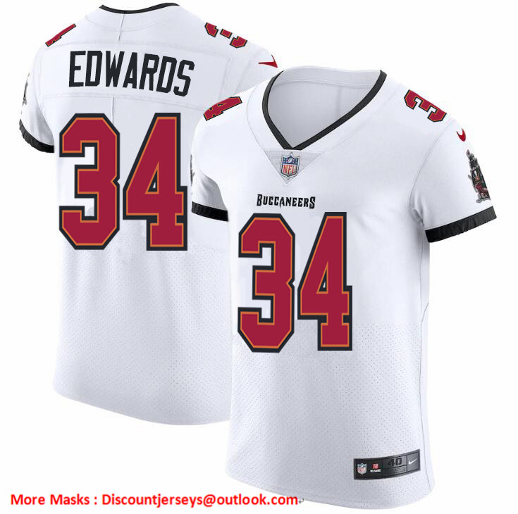 Tampa Bay Buccaneers #34 Mike Edwards Men's Nike White Vapor Elite Jersey