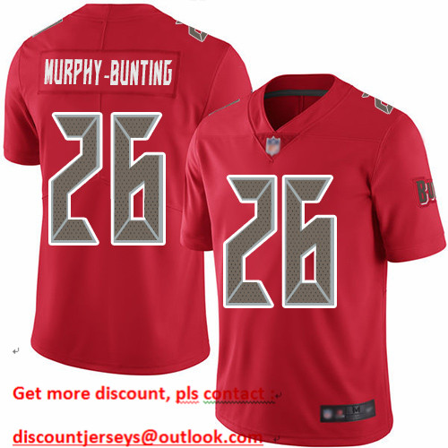 Buccaneers #26 Sean Murphy-Bunting Red Men's Stitched Football Limited Rush Jersey