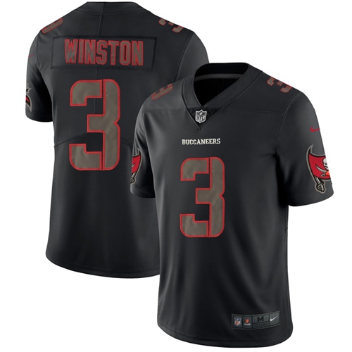 Nike Buccaneers #3 Jameis Winston Black Men's Stitched NFL Limited Rush Impact Jersey Nike Buccaneers #3 Jameis Winston Black Men's Stitched NFL Limited Rush Impact Jersey