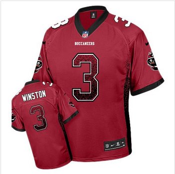New Tampa Bay Buccaneers #3 Jameis Winston Red Team Color Men's Stitched NFL Elite Drift Fashion Jersey