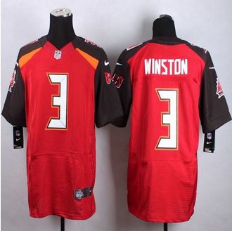 New Tampa Bay Buccaneers #3 Jameis Winston Red Team Color Men''s Stitched NFL New Elite jersey