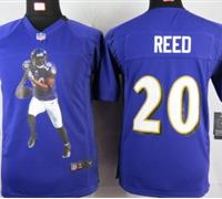 Nike youth Baltimore Ravens #20 Reed Purple Portrait Fashion Game Jerseys Nike youth Baltimore Ravens #20 Reed Purple Portrait Fashion Game Jerseys