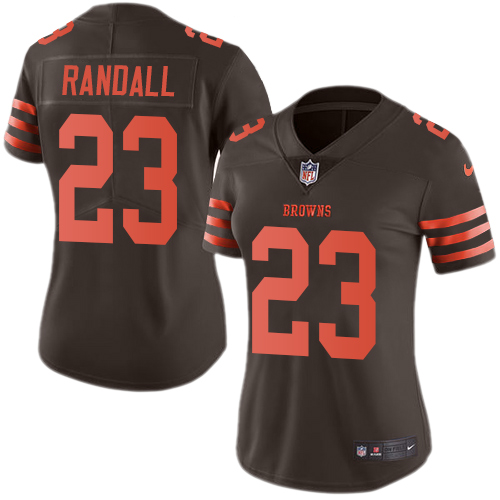 Nike Browns #23 Damarious Randall Brown Women's Stitched NFL Limited Rush Jersey Nike Browns #23 Damarious Randall Brown Women's Stitched NFL Limited Rush Jersey