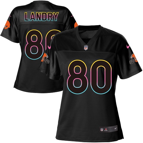 Nike Browns #80 Jarvis Landry Black Women's NFL Fashion Game Jersey Nike Browns #80 Jarvis Landry Black Women's NFL Fashion Game Jersey