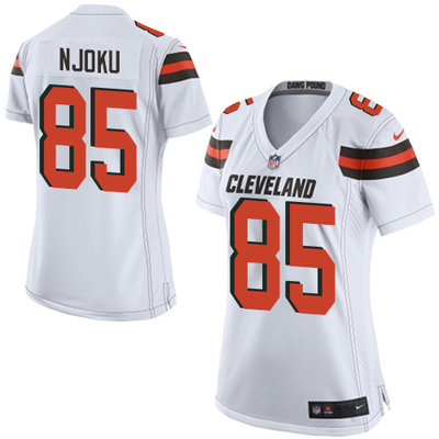 Nike Browns #85 David Njoku White Women's Stitched NFL New Elite Jersey Nike Browns #85 David Njoku White Women's Stitched NFL New Elite Jersey