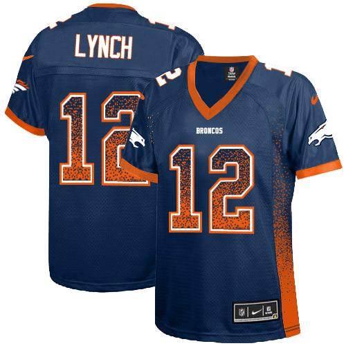 Nike Broncos #12 Paxton Lynch Blue Alternate Women's Stitched NFL Elite Drift Fashion Jersey Nike Broncos #12 Paxton Lynch Blue Alternate Women's Stitched NFL Elite Drift Fashion Jersey