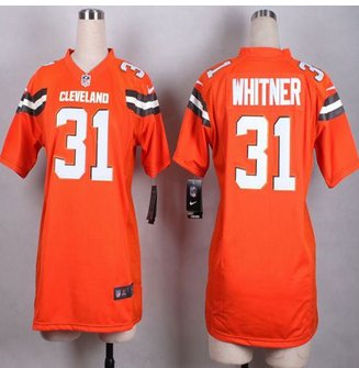 Women New Cleveland Browns #31 Donte Whitner Orange Alternate Stitched NFL New Elite jersey