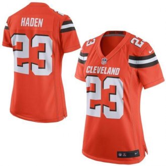 Women Nike Browns #23 Joe Haden Orange Alternate Stitched NFL New Elite Jerse Women Nike Browns #23 Joe Haden Orange Alternate Stitched NFL New Elite Jerse