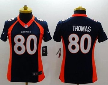 Women's NEW Broncos #80 Julius Thomas Blue Alternate NFL New Limited Jersey