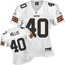 Reebok women Jerseys Cleveland Browns 40 Hillis white